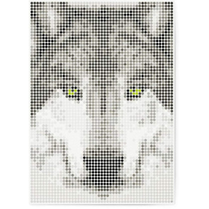 dot-on-dot DIY-Klebeposter, Bastelset, Stickerset - Motiv: Wolf, 50x70 cm