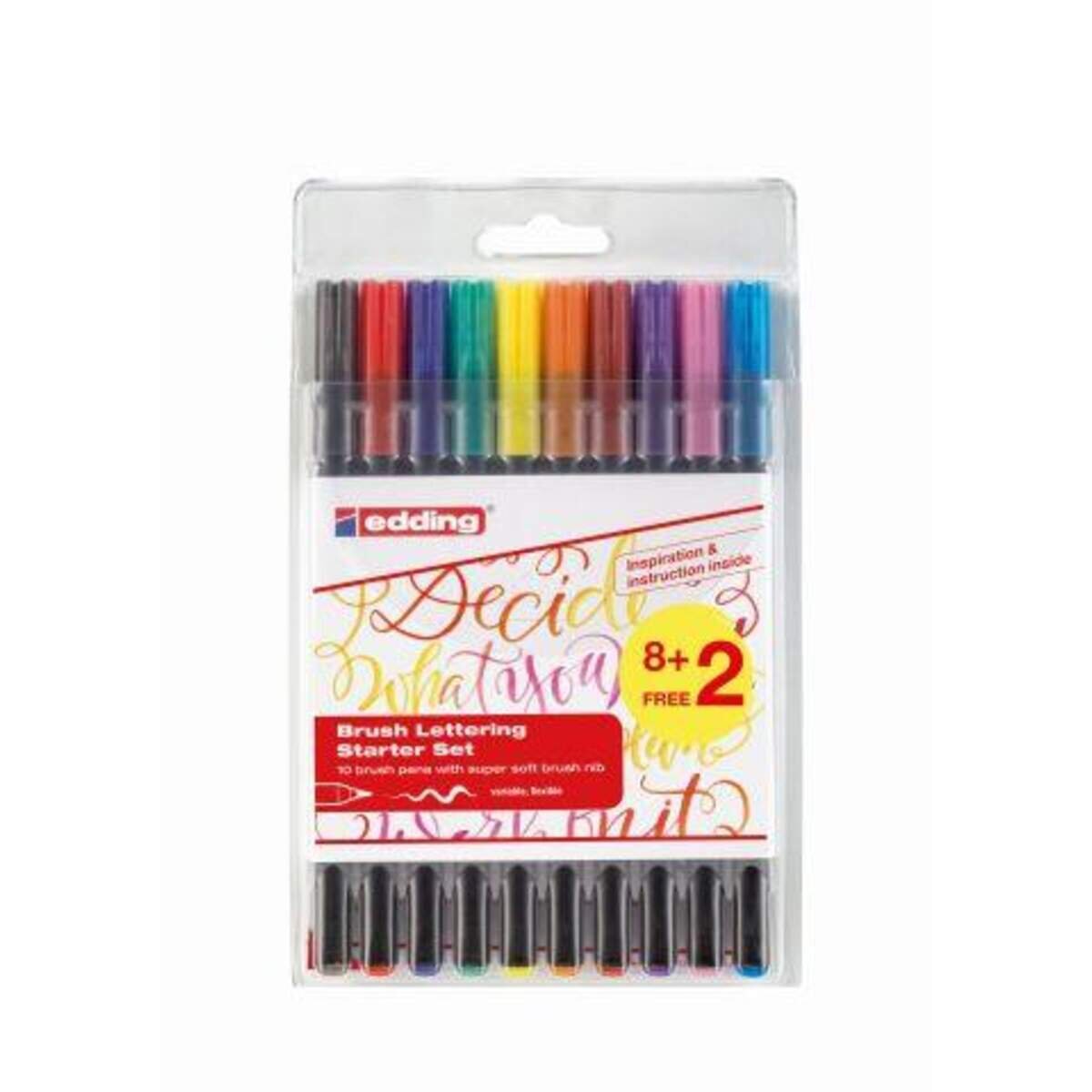 edding 1340 Pinselmaler brushpen Sterter Set 8+2