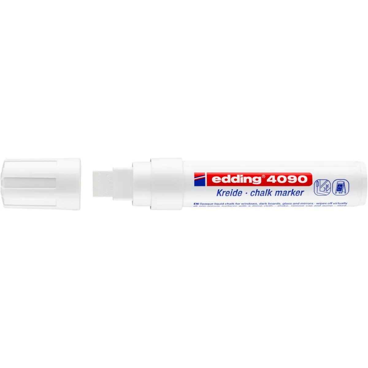 edding 4090 Kreidemarker, 4-15mm, weiß