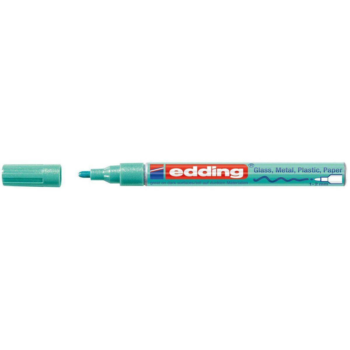 edding 751 Glanzlackmarker 1-2mm, grün-metallic