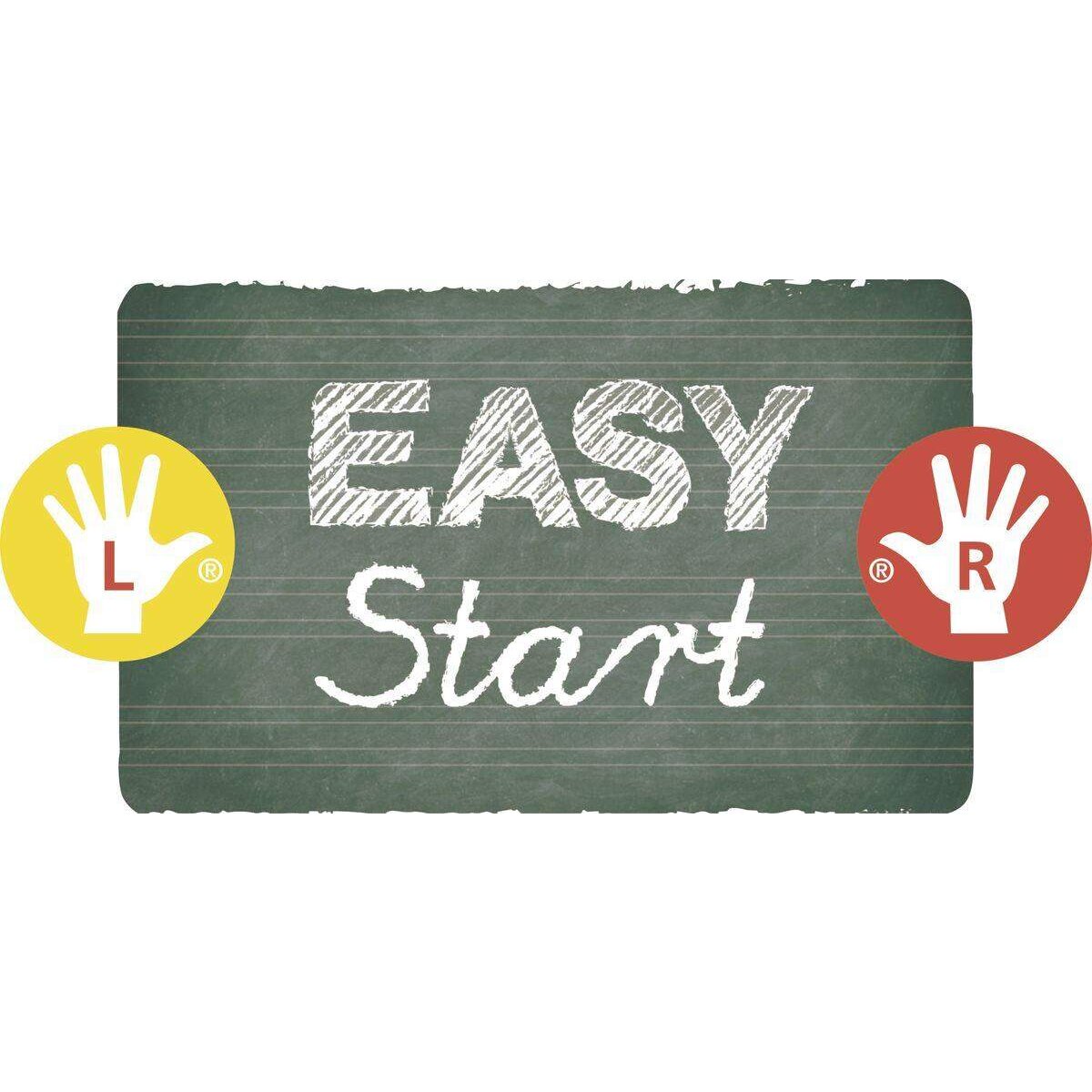 Ergonomischer Druck-Bleistift für Linkshänder - STABILO EASYergo 1.4 in ultramarinblau/neonorange - Einzelstift - inklusive 3 dünner Minen - Härtegrad HB