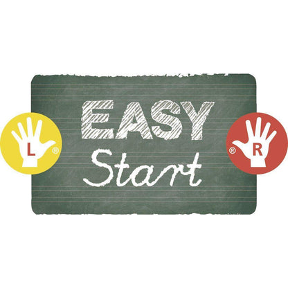 Ergonomischer Druck-Bleistift für Linkshänder - STABILO EASYergo 1.4 in ultramarinblau/neonorange - Einzelstift - inklusive 3 dünner Minen - Härtegrad HB