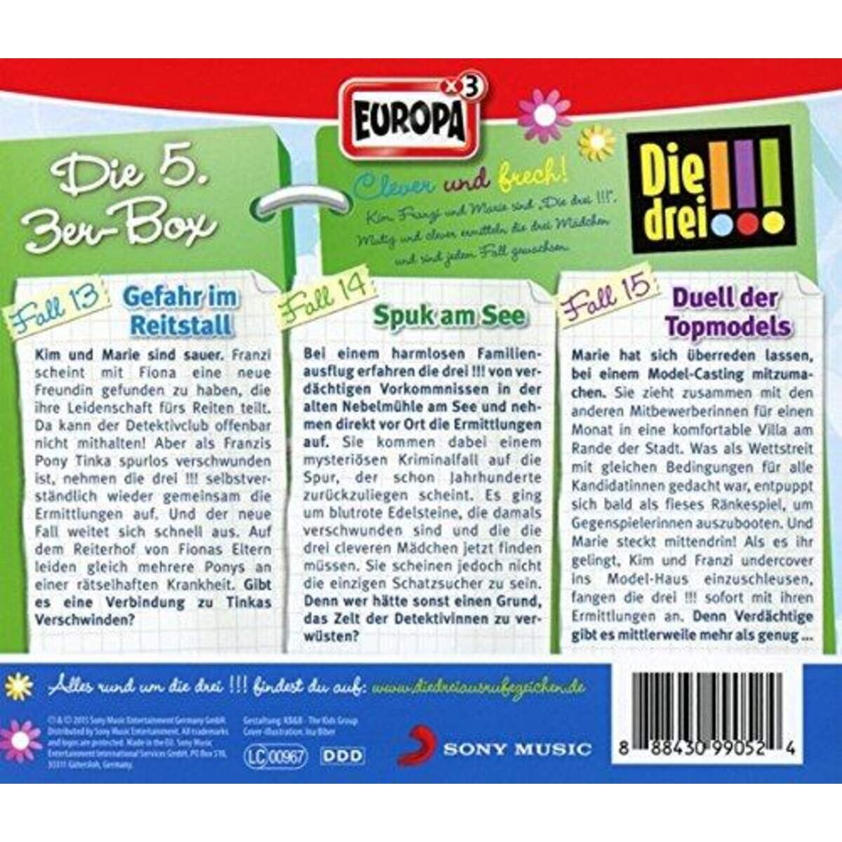 Europa Hörspiel-CD-Box Die drei !!! - Folgen 13 - 15