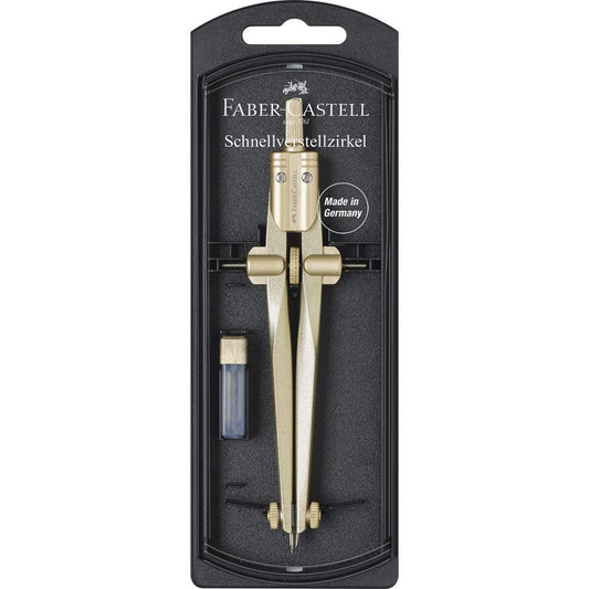 Faber-Castell Stream Schnellverstellzirkel, gold
