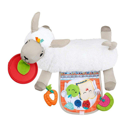 Fisher-Price 4-in-1 Lama Spielkissen Bauchlage, Baby-Spielzeug für Neugeborene