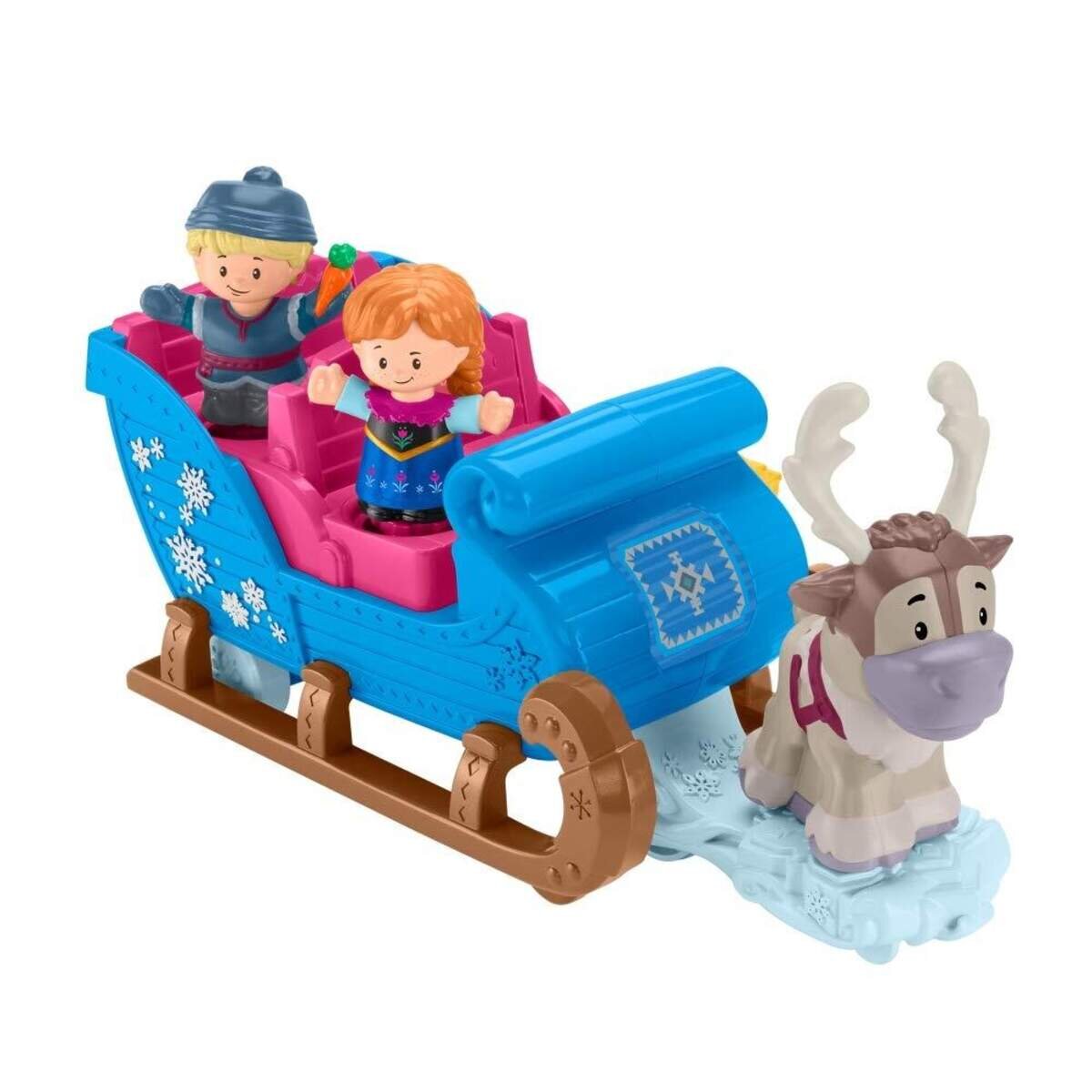 Fisher-Price Little People Frozen Kristoffs Schlitten, Eiskönigin Spielfiguren-Set