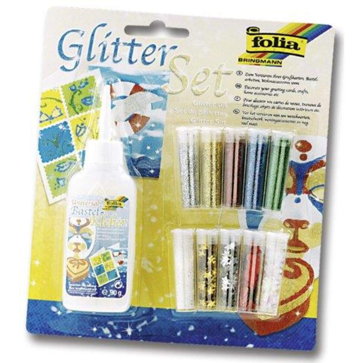 Folia Glitterset mit Dekokleber