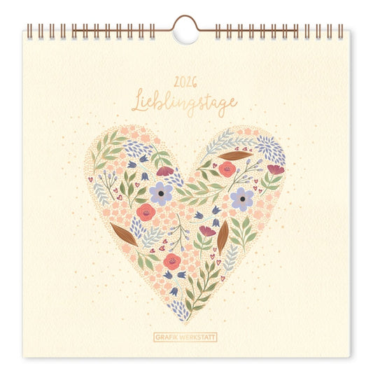 Grafik Werkstatt Wochenplaner 2026 - Lieblingstage