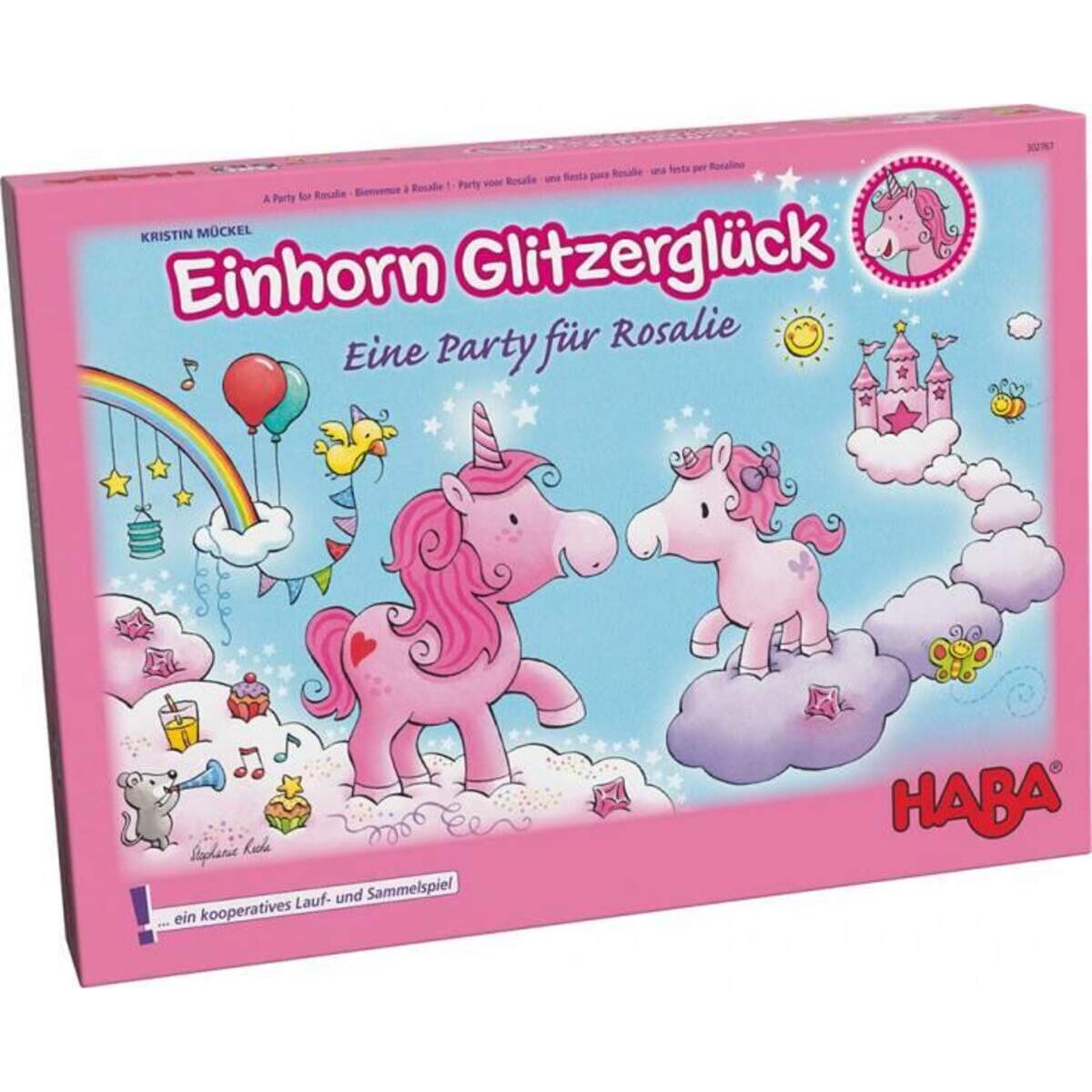 HABA 302767 Einhorn Glitzerglück Eine Party für Rosalie