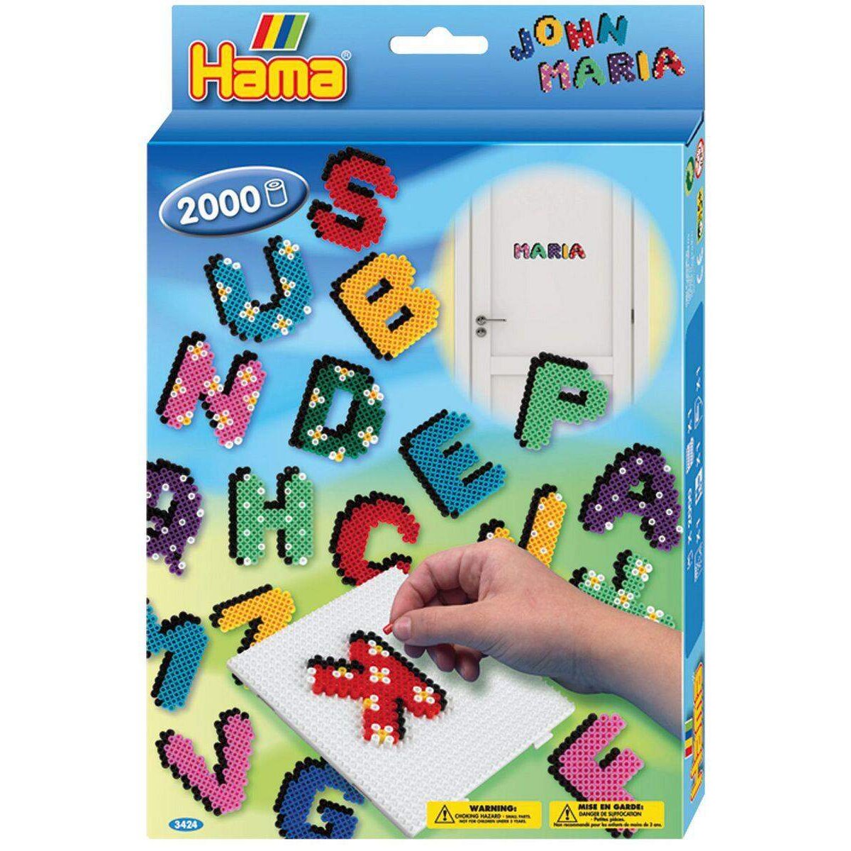 Hama Bügelperlen Midi Set Buchstaben, 2000 Stück