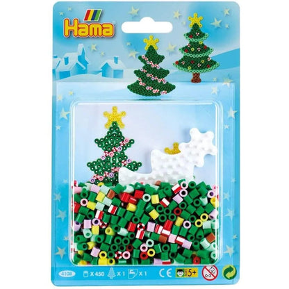 Hama Bügelperlen Kleines Set Weihnachtsbaum mit ca. 450 bunten Midi Bügelperlen