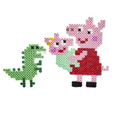 Hama Midi Bügelperlen, Kleines Geschenk-Set Peppa Pig, ca. 2.000 Stück, Stiftplatte und Bügelpapier, Ø 5,0 mm.