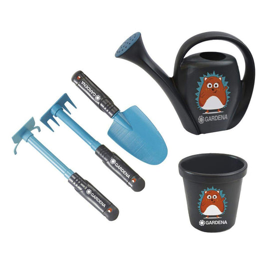 Happy People Gardena Starter Set Igel Schaufel Rechen Hacke 17cm