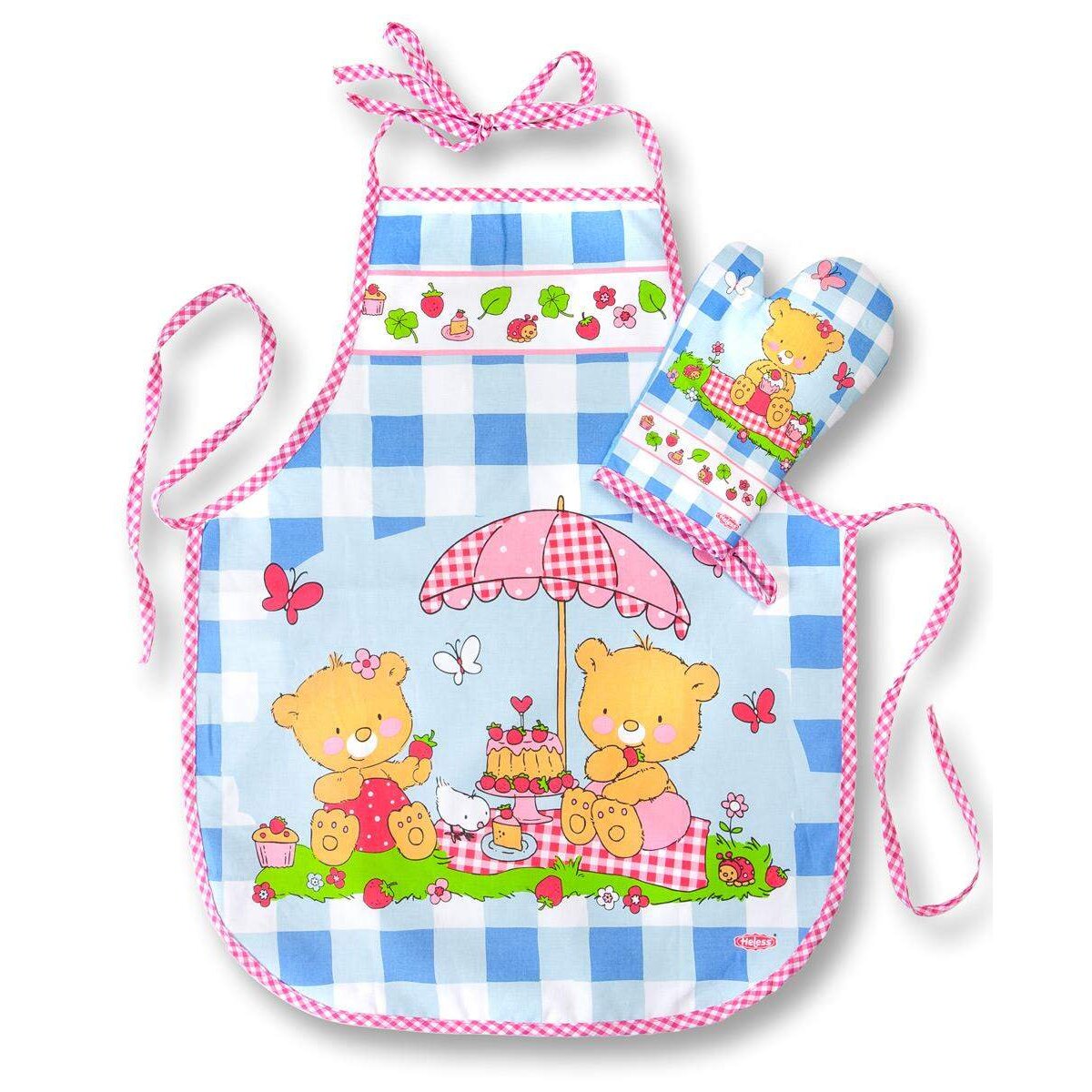 Heless Kinder-Backschürze mit Topfhandschuh