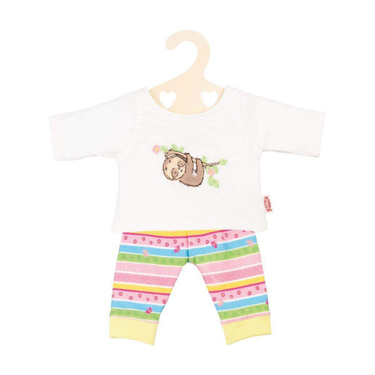 Heless Puppen-Pyjama Faultier Flauschi, Gr. 28-35 cm