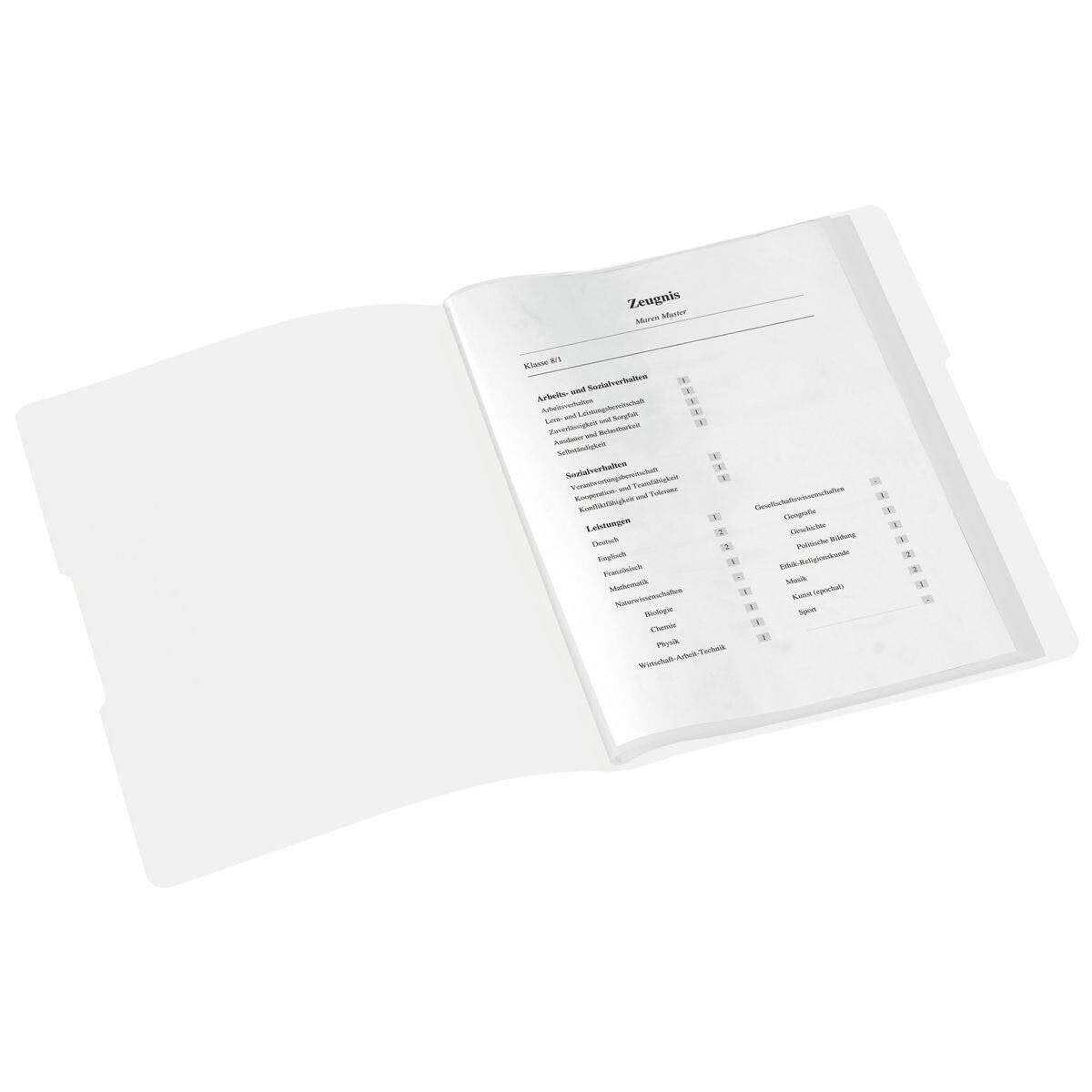 Herlitz Sichtbuch PP A4 Zeugnisse weiß 20 Hüllen