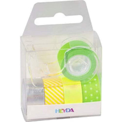 Heyda Deko-Klebeband Mini "Neon Akzente", grün/gelb