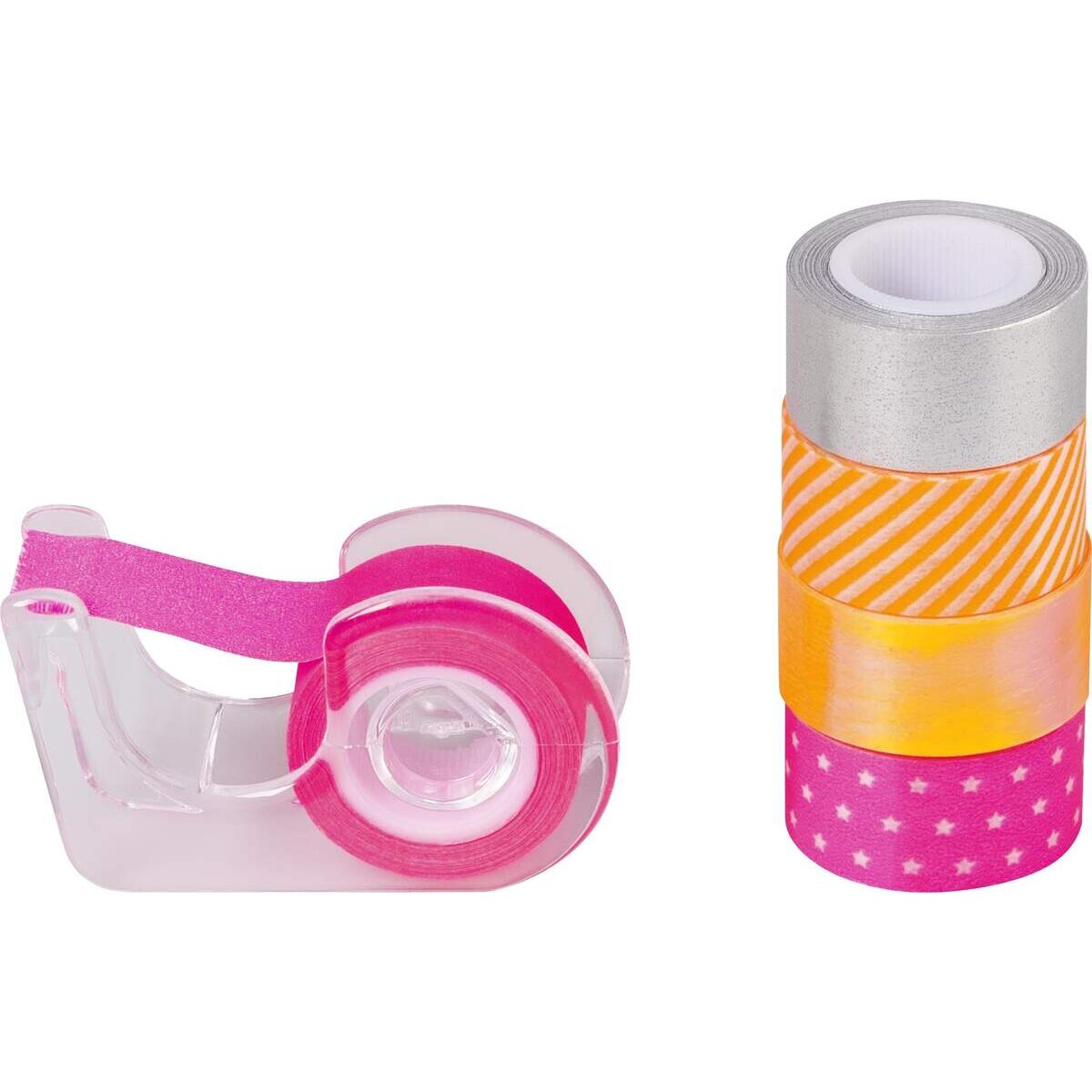Heyda Deko Tapes Mini "Neon Akzente" pink/ orange neon 5er