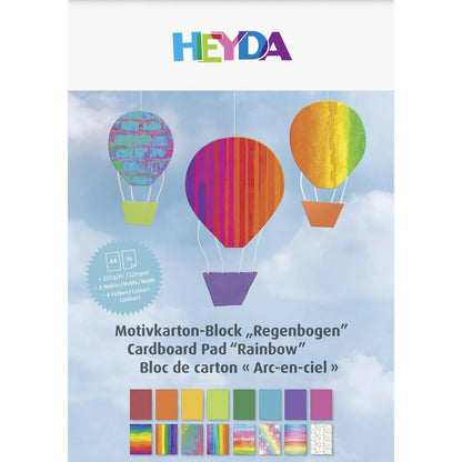 Heyda KartonBlock Regenbogen 16 Blatt, A4
