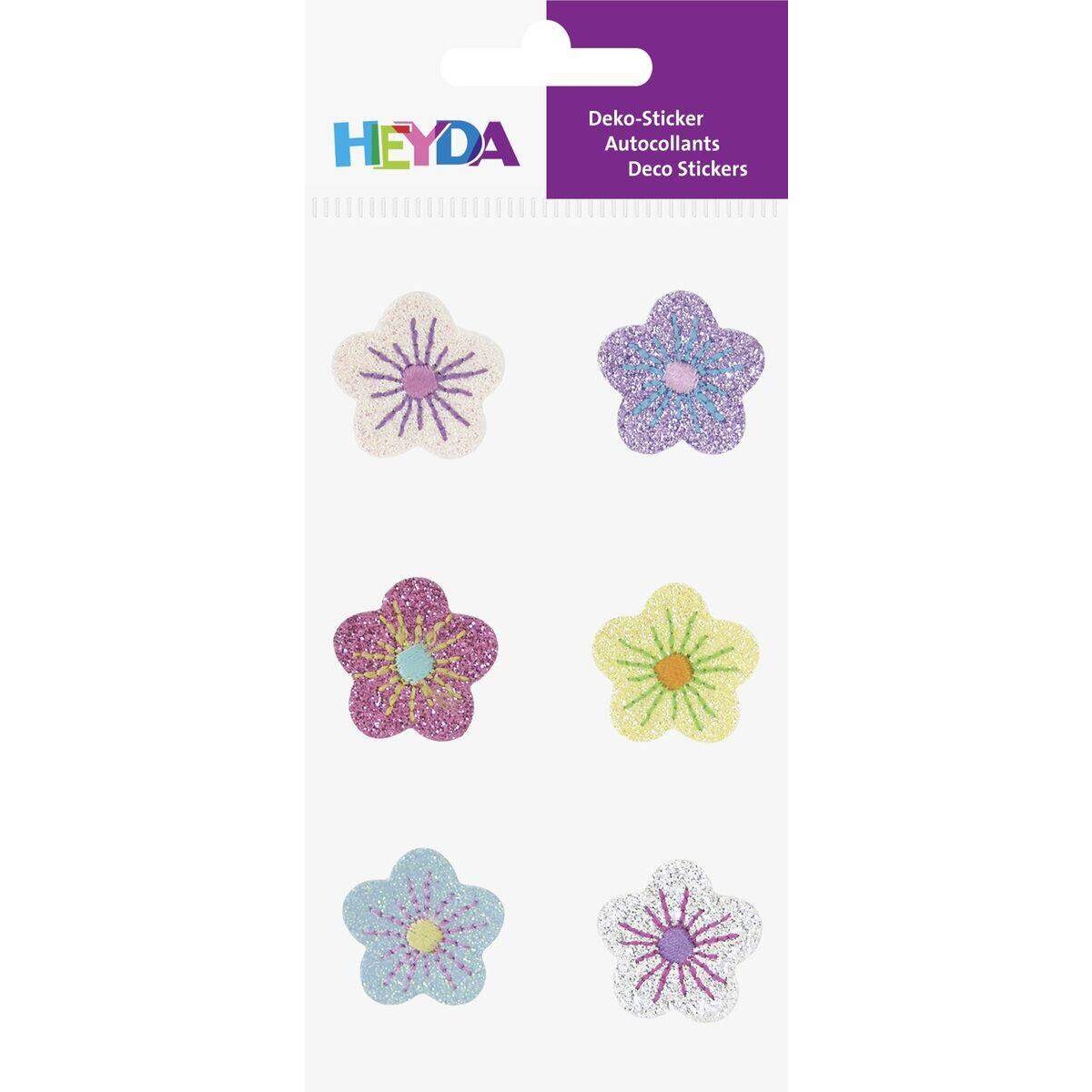 Heyda Textil-Sticker "Blumen" 7,5 x 16,5 cm