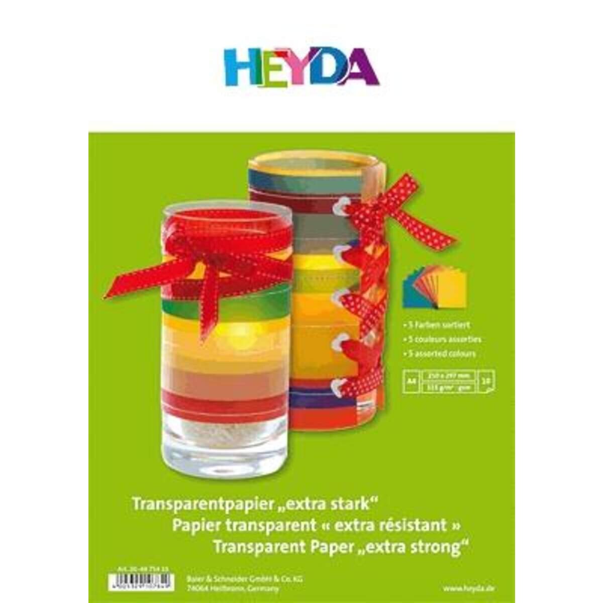 Heyda Transparentpapier A4 extra Stark 115g 10 Blatt