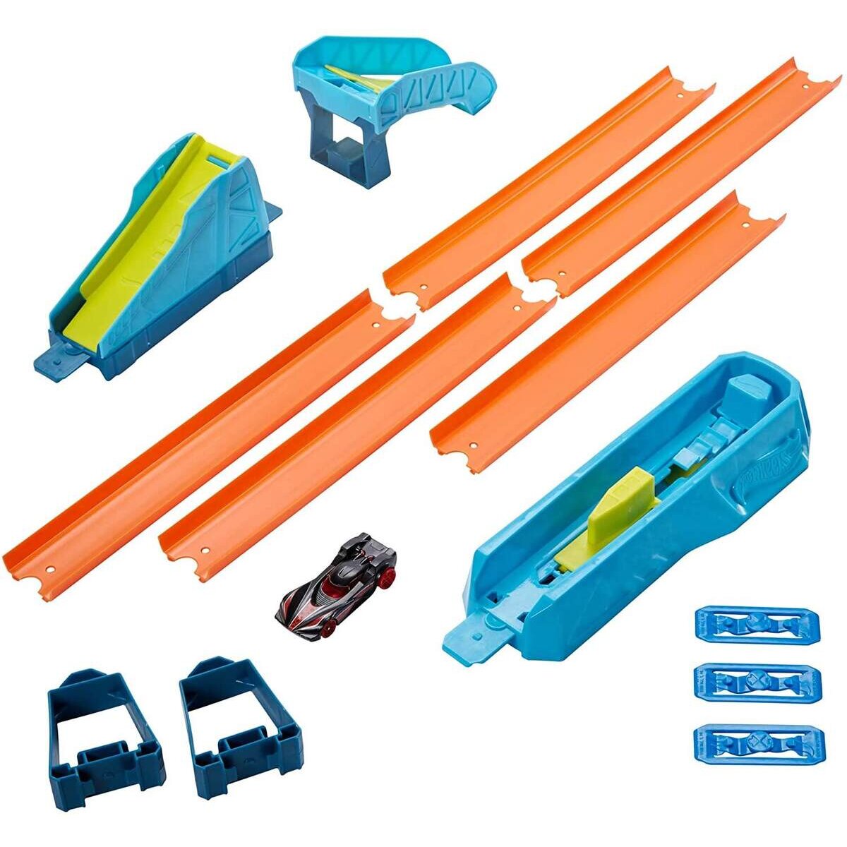 Hot Wheels Track Builder Unlimited Weitsprung-Set inkl. 1 Spielzeugauto