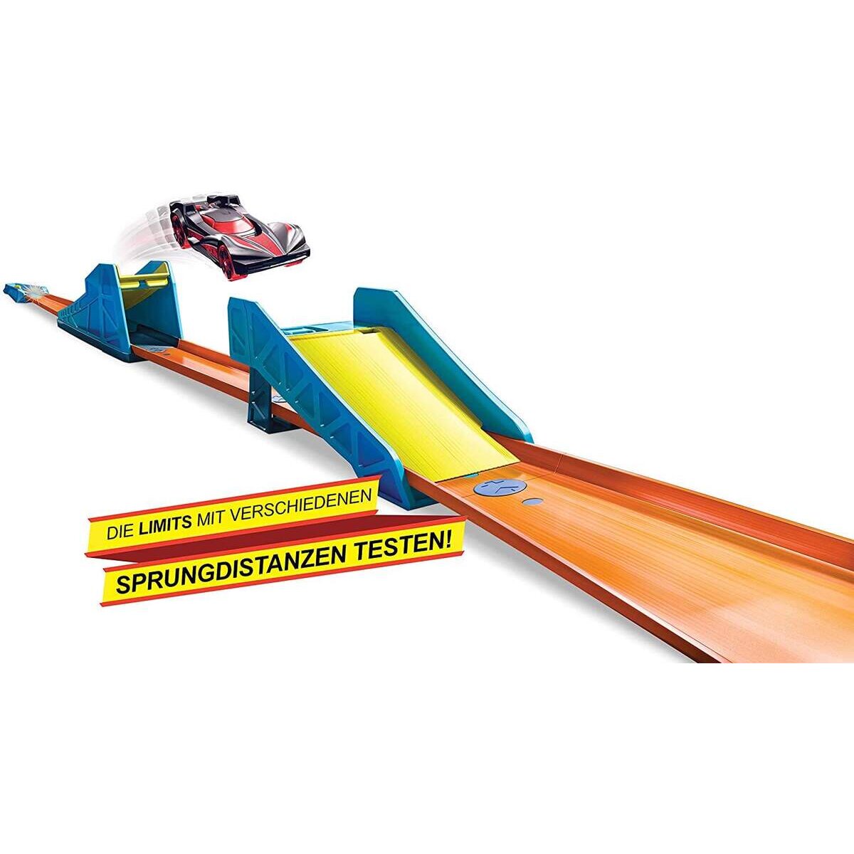 Hot Wheels Track Builder Unlimited Weitsprung-Set inkl. 1 Spielzeugauto