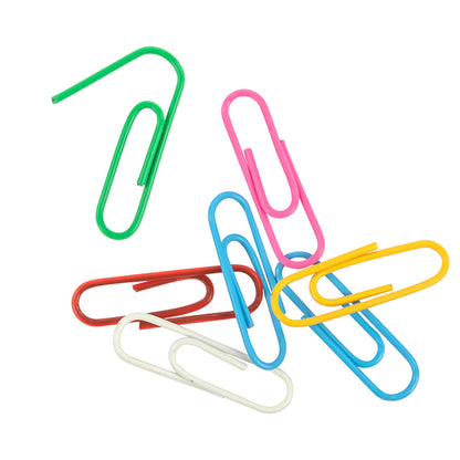 Idena Büroklammern 120 Stück aus Metall kunststoffummantelt farbig
