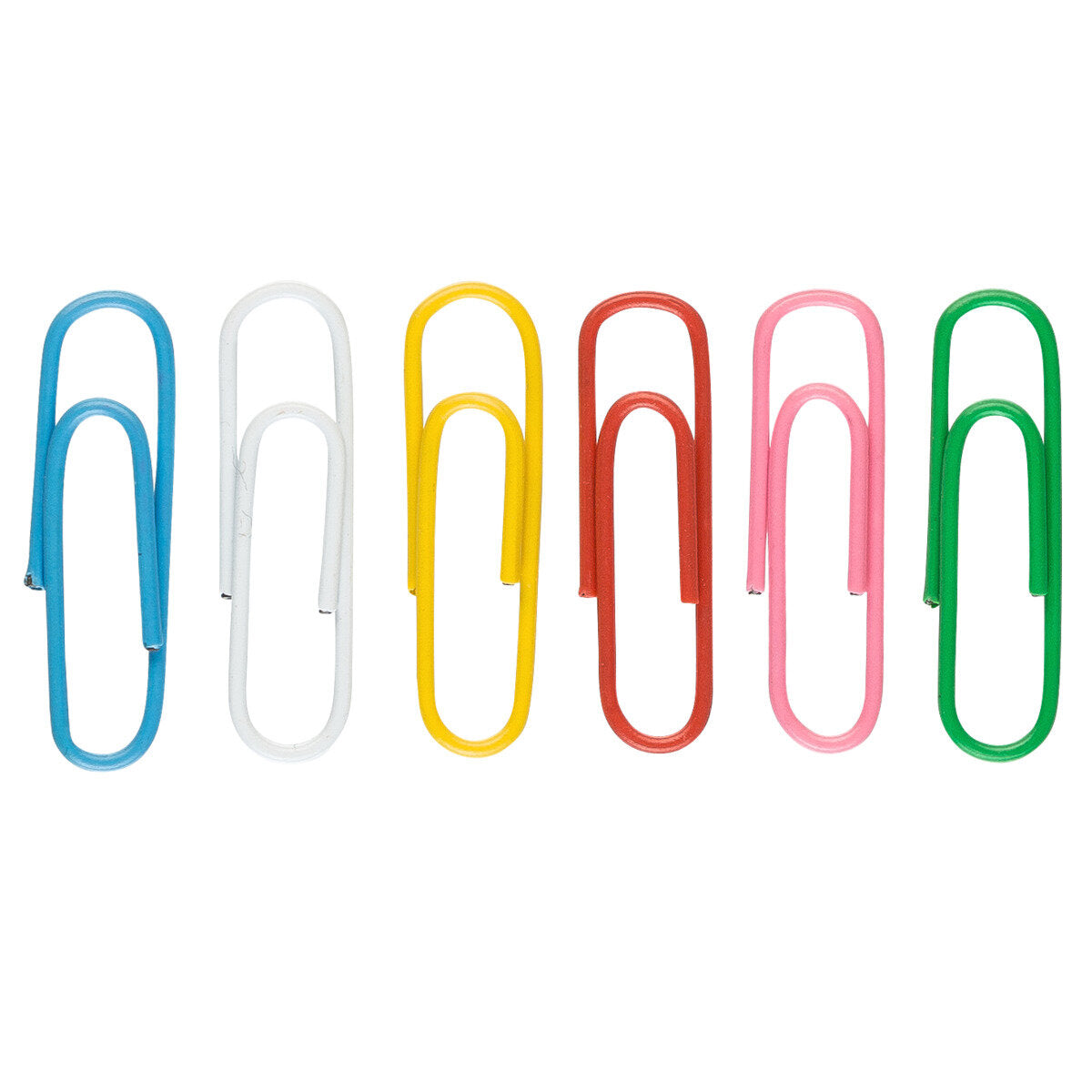 Idena Büroklammern 120 Stück aus Metall kunststoffummantelt farbig