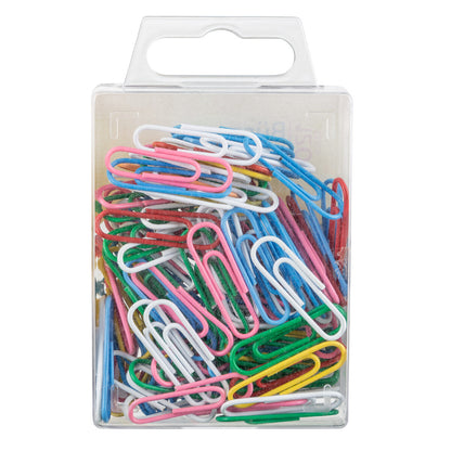 Idena Büroklammern 120 Stück aus Metall kunststoffummantelt farbig