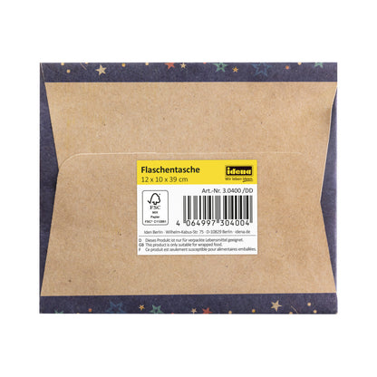 Idena Flaschentasche Motiv Happy Birthday 12x39x10cm FSC-Rec.