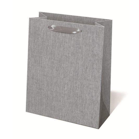 Idena Geschenktasche "Textil-Struktur", 34,5 x 25 x 8,5 cm, grau