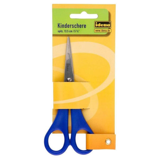 Idena Kinderschere 13,5cm, spitz, Rechtshänder, 1 Stück, 5-fach sortiert