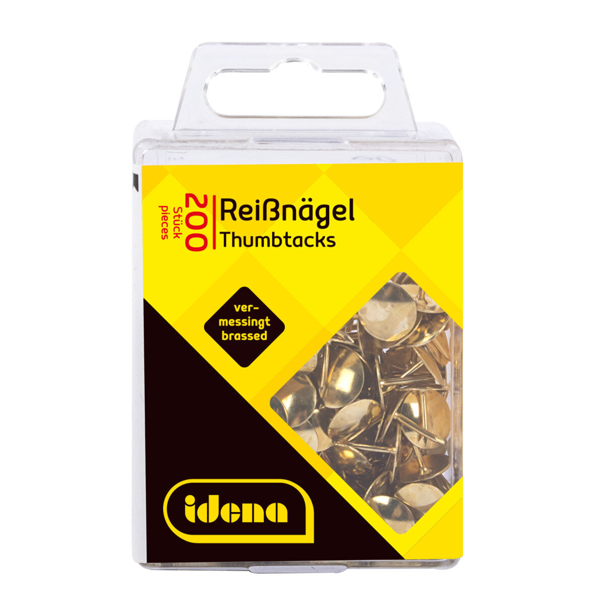 Idena Reißnägel 200 Stück vermessingt