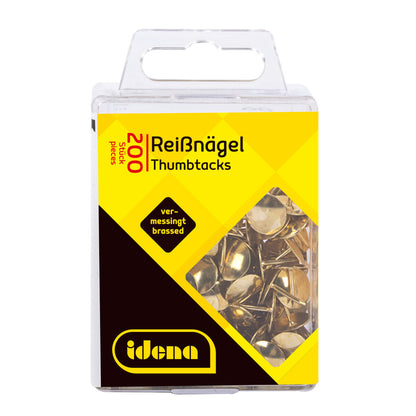 Idena Reißnägel 200 Stück vermessingt