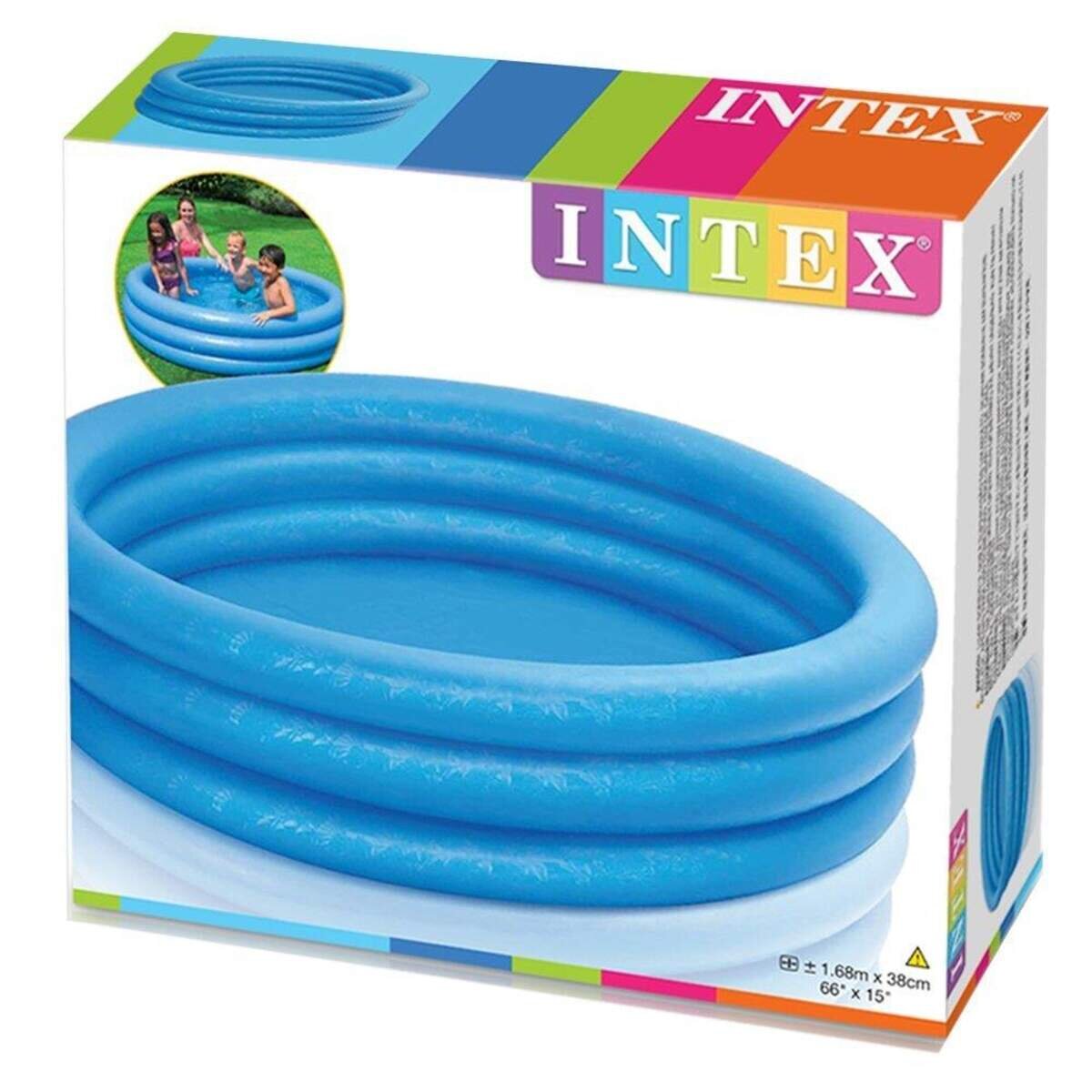 Intex Crystal Kinder Aufstellpool - Planschbecken blau