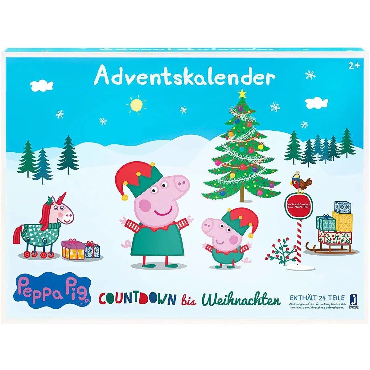 Jazwares Peppa Putz - Peppa´s Adventskalender 2019 mit 4 Spielfiguren