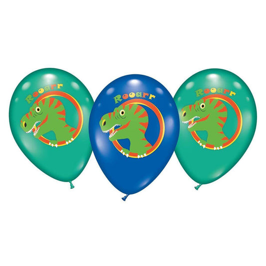 Karaloon 6 Ballons Dinosaurier Ø 28-30 cm