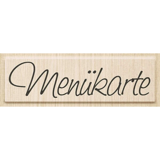 Knorr Prandell Stempel aus Holz (Menü) Motivgröße 8,6 x 2,2 cm, Motiv: Menükarte