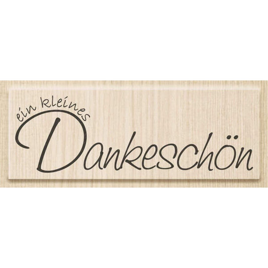 Knorr Prandell Stempel aus Holz (Danke) Motivgröße 8,5 x 1,7 cm, Motiv: Ein kleines Dankeschön