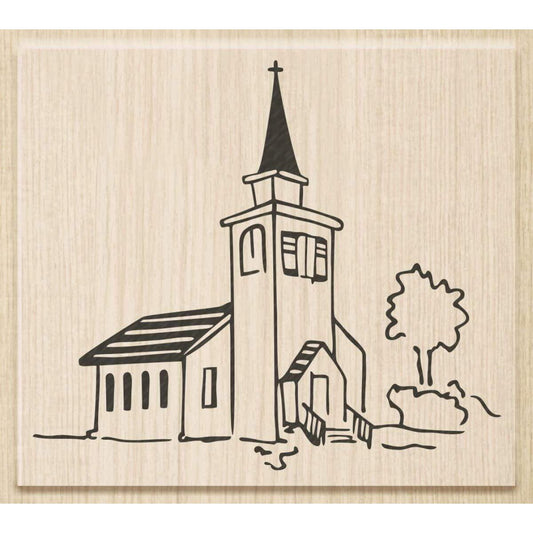 Knorr Prandell Stempel aus Holz (Hochzeit) Motivgröße 8 x 7 cm , Motiv: Kapelle