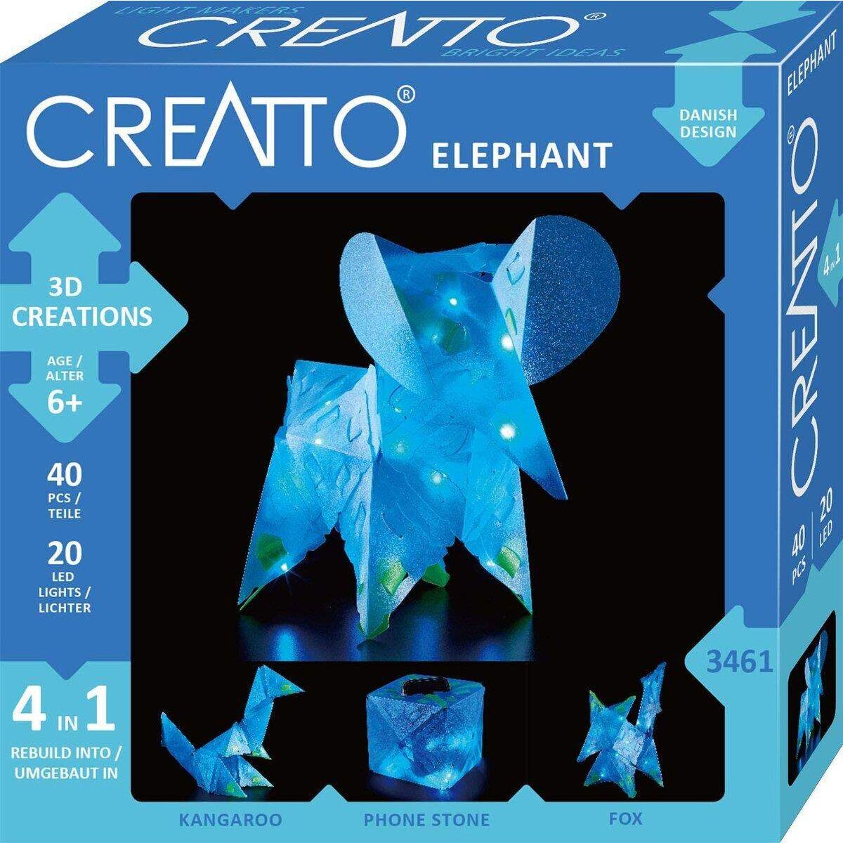 KOSMOS Creatto Elefant, 3D-Leuchtfiguren entwerfen