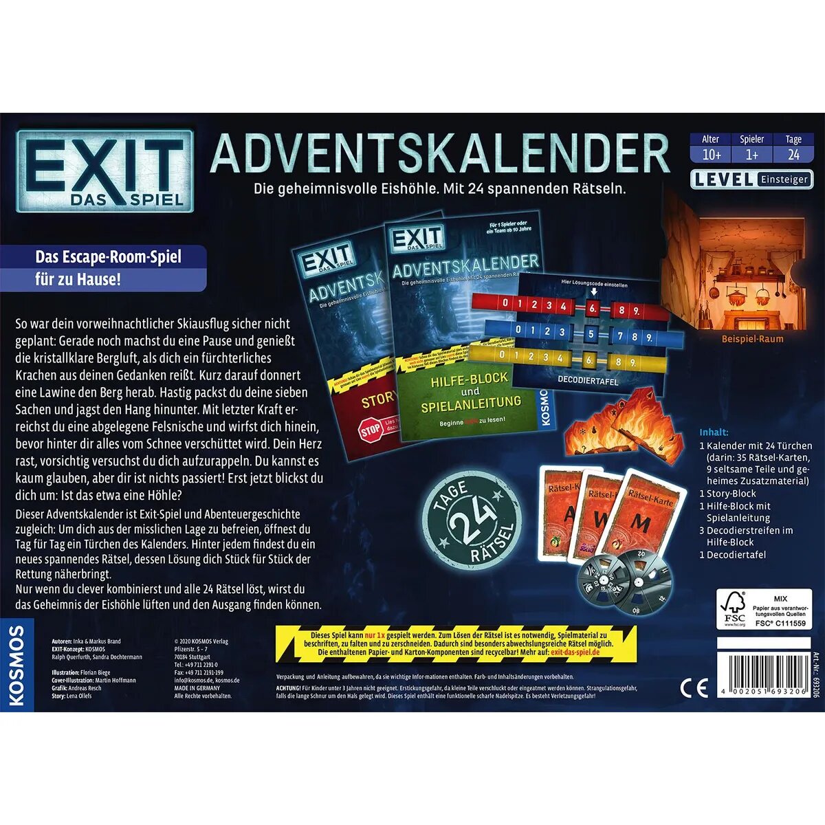 KOSMOS Exit das Spiel Adventskalender