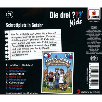 KOSMOS Hörspiel CD Die drei ??? Kids Folge 78 Schrottplatz in Gefahr