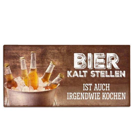 LaVida Schild Bier kalt stellen