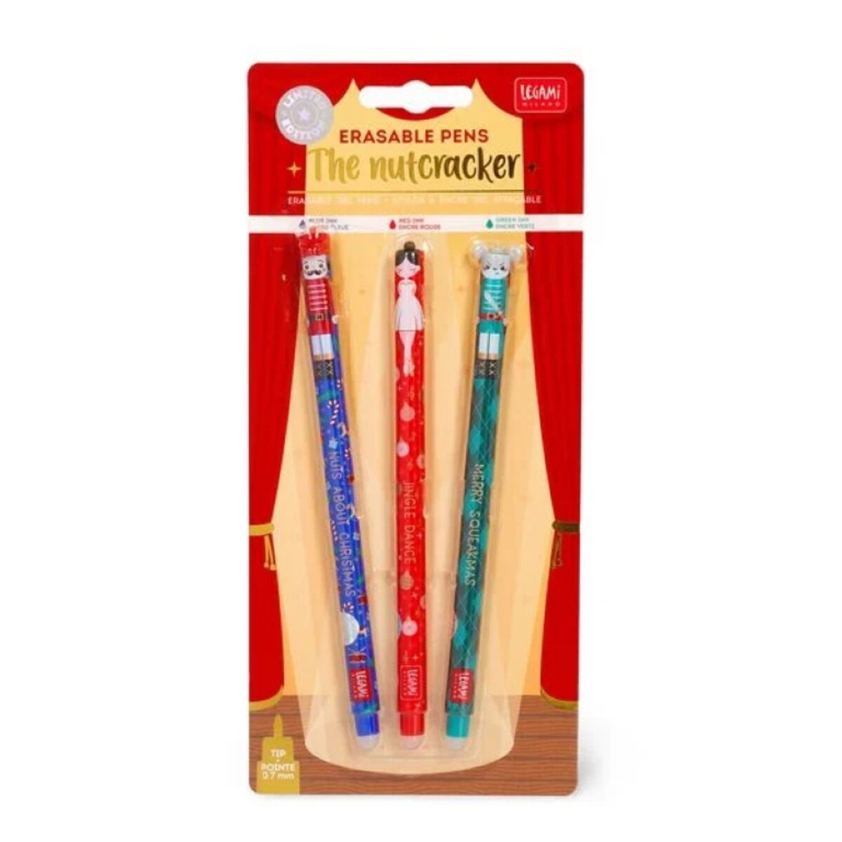 Legami löschbarer Gelstift Weihnachten-Set Der Nussknacker