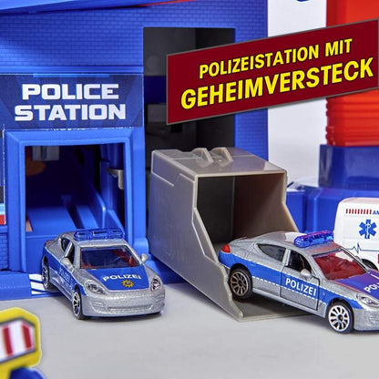 Majorette Super City Garage + 6 vehicles