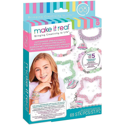 make it real Glitzernder Spiralschmuck, Bastelset, DIY Schmuckset