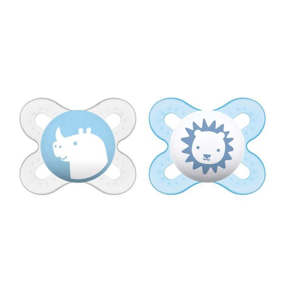 MAM Schnuller Start Silikon 0-2 Monate Doppelpackung, für Jungen