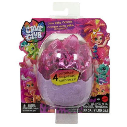 Mattel Cave Club Dinobaby Kristalle, Überraschungstiere mit Zubehör, 1 Stück, sortiert